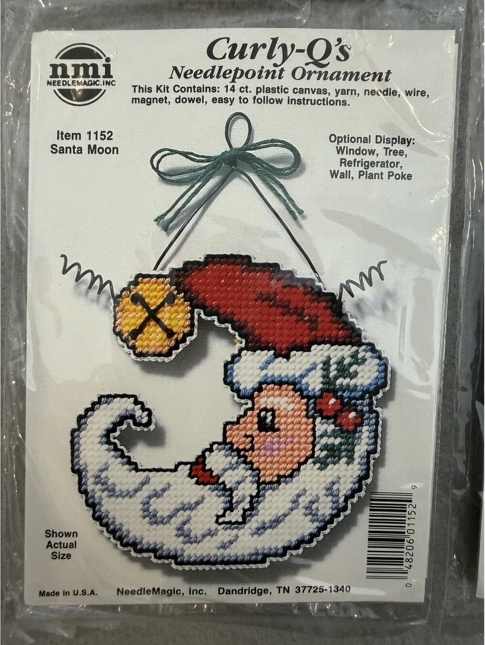Curly-Q’s Needlepoint Ornament Kits  Plastic Canvas Set Of 5 New Sealed